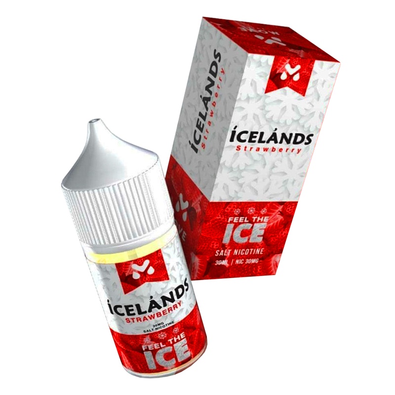 ICELANDS Strawberry Salt Nic E-Liquid 30ML 30MG [vape/rokok elektrik]