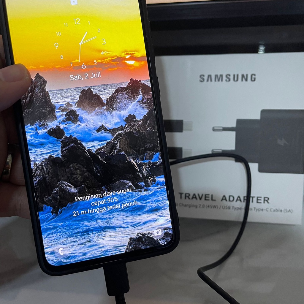 PROMO Charger super fast 45w Samsung Galaxy S22 Ultra 45 Watt Usb Tipe C Ke Usb Tipe C sultan