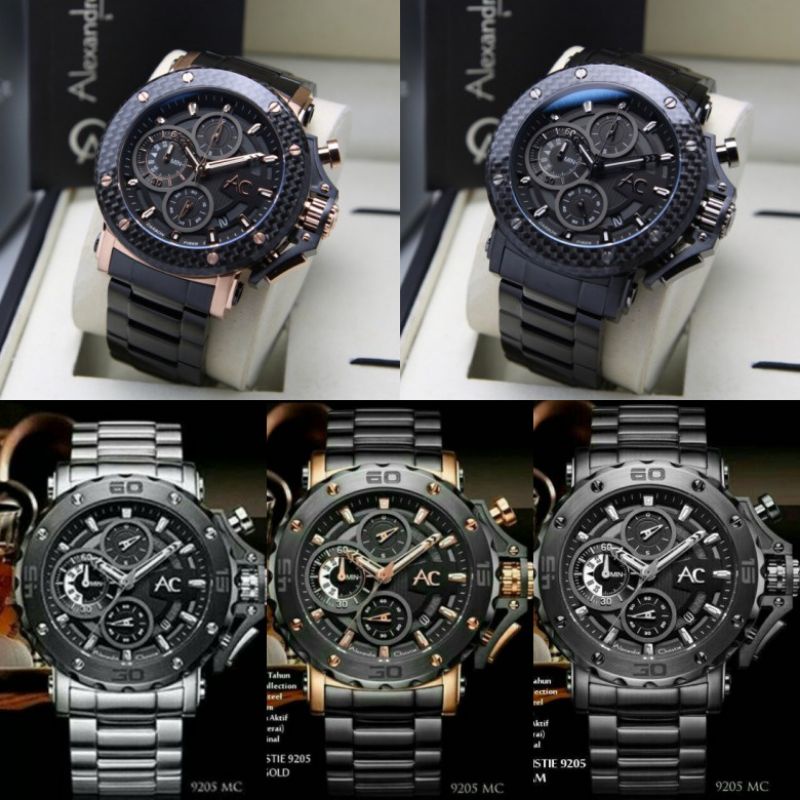 RB AC 9205 Alexandre Christie AC9205 Jam Tangan Pria AC 9205 Rantai / 9205 Original AC 9205