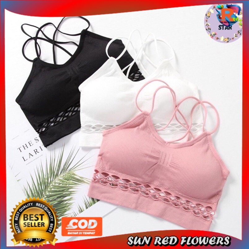 BH Bra Sport tali silang Busa / BH olahraga Import