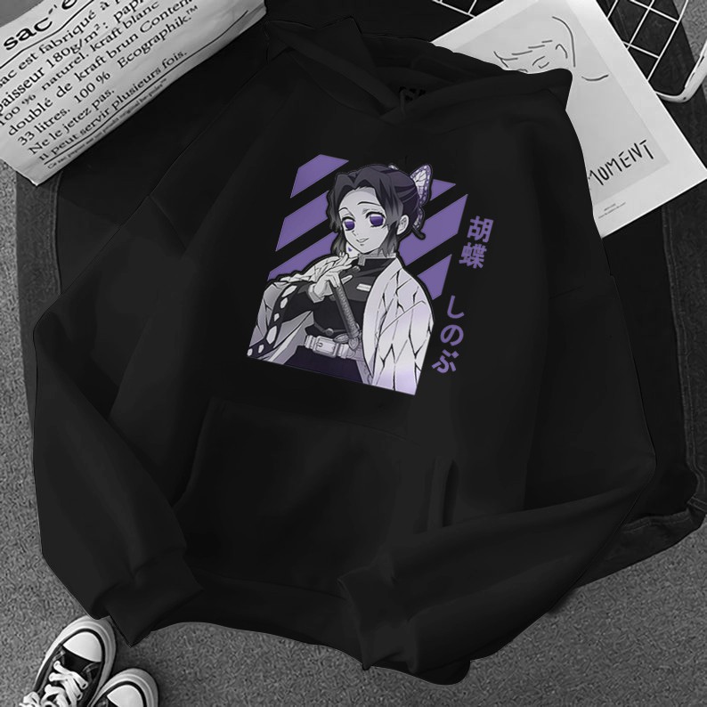 hoodie SHINOBU KOCHO 3 S M L XL XXL XXXL XXXXL jaket demon slayer jaket anime hoodie anime jaket kimetsu no yaiba