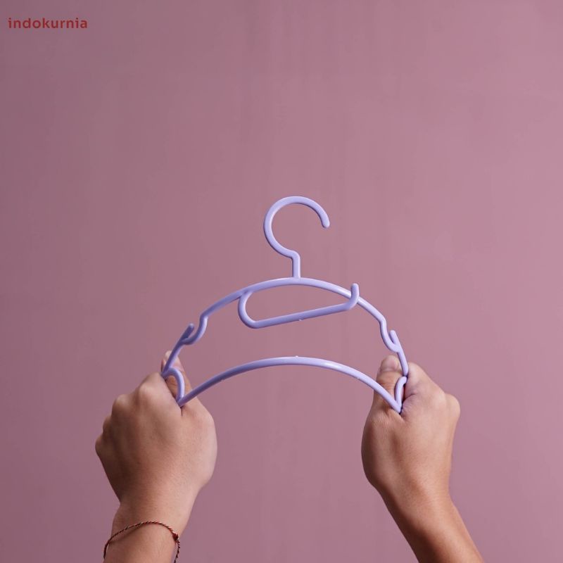 6 pcs ROUND HANGER - Gantungan Baju Laundry Plastik untuk Anak Anak dan Dewasa