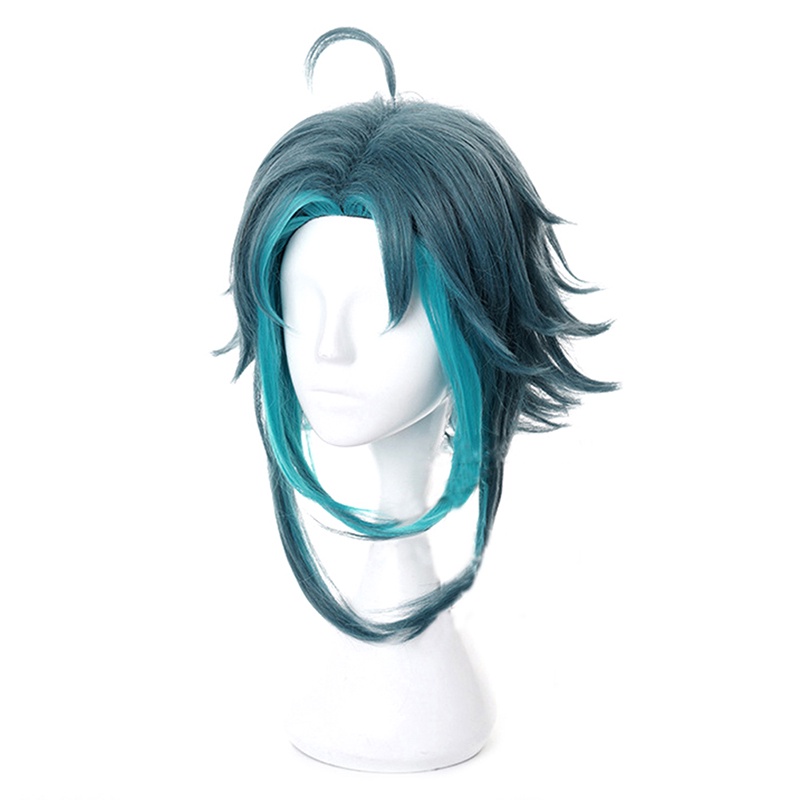 &lt; E2id &amp; &gt; Aniem Genshin Impact Xiao 40cm Rambut Kepang Sintetis Untuk Cosplay