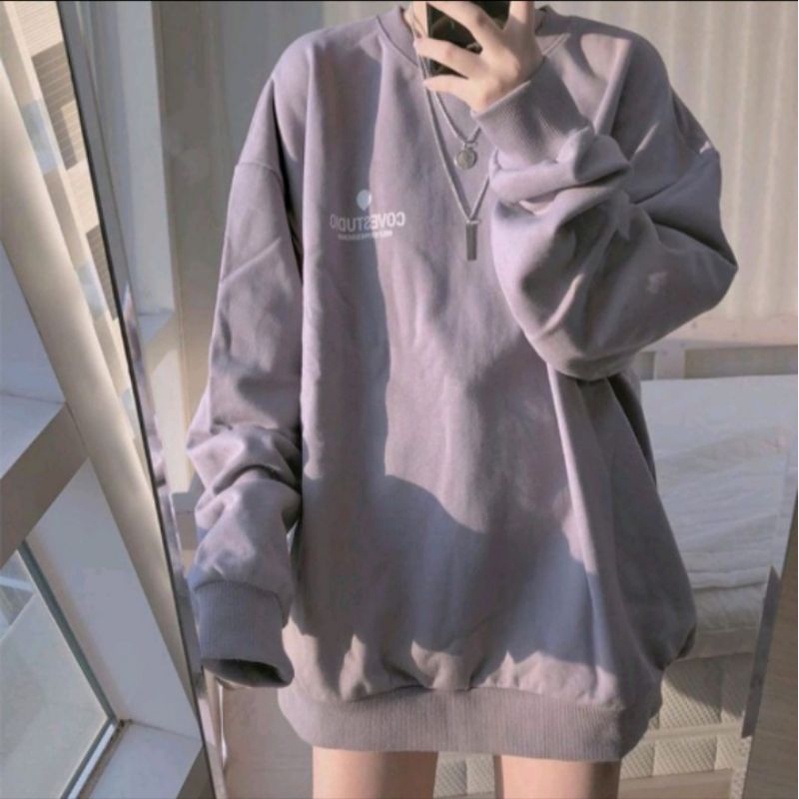 ♡Sweater Oversize Wanita♡
[PHARSA CROOPE BUTTON SWEATER]