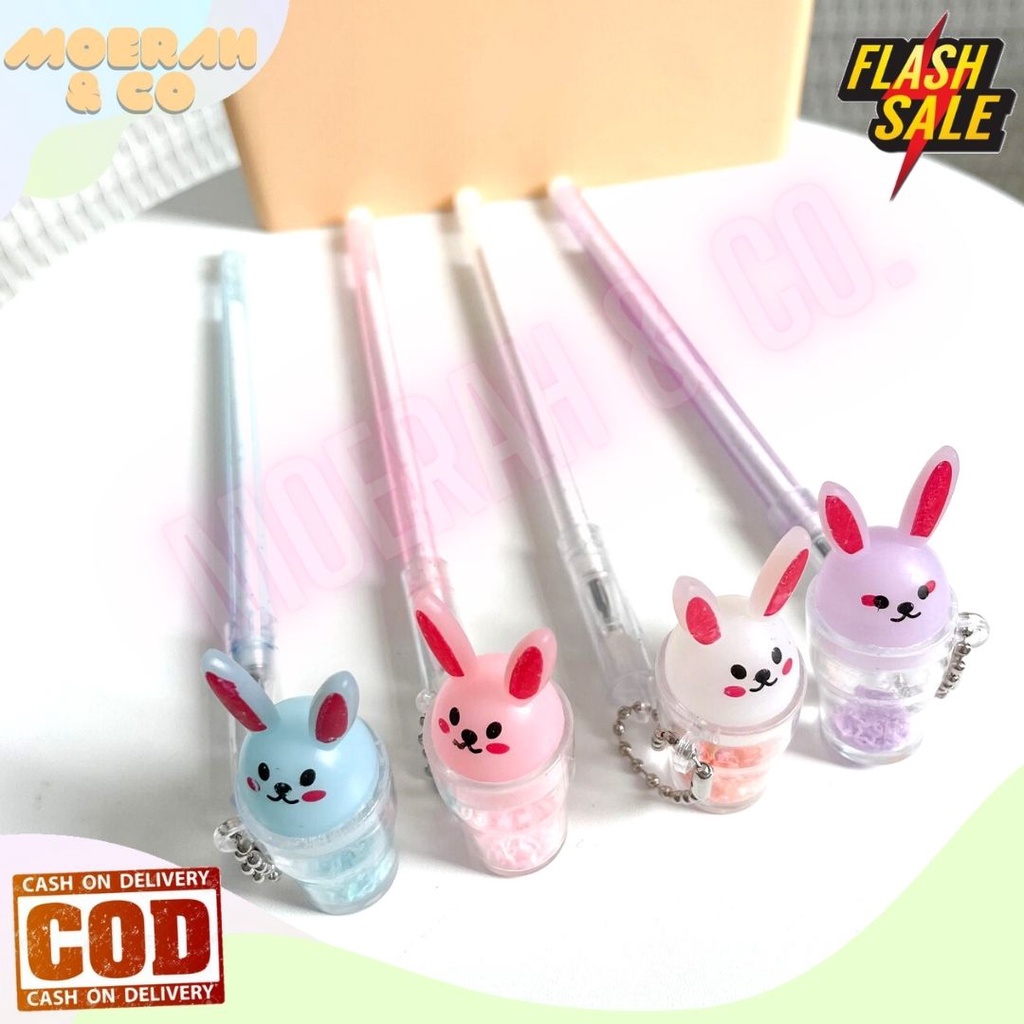 

PULPEN BOLPEN PENA GEL GANTUNGAN GELAS BOBA KELINCI LUCU ALAT TULIS FANCY BOLPEN PENA MURAH