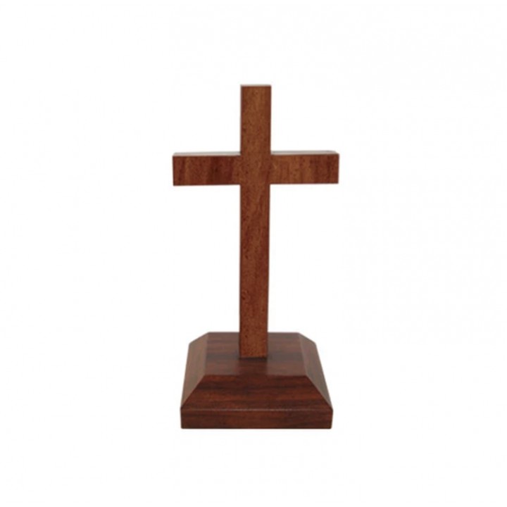 Salib Duduk Kristen Kayu 15cm  Salib Meja Kayu Pajangan Kristen  Salib Kayu