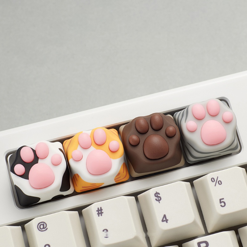 Btsg Soft Silica Artisan for Paw Custom Kartun Keycap Keycaps Untuk Cherry MX Swit