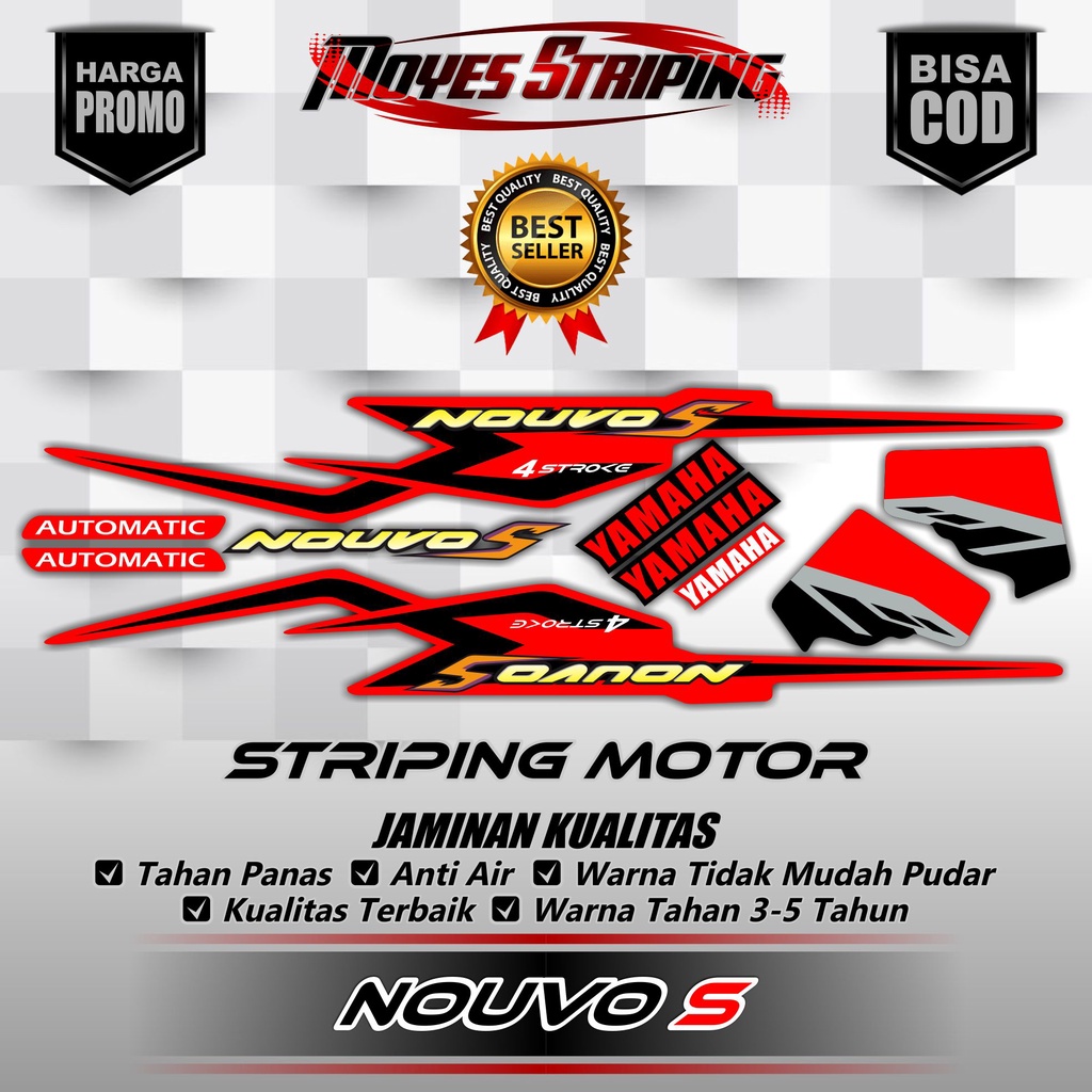 Striping Nouvo S Stiker Nouvo S Striping Sticker Yamaha Nouvo S