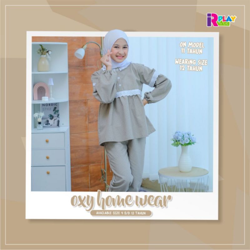 Afsheenastore Set Oxy Homewear / Setelan Anak Perempuan 4-12T