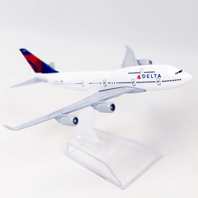 16cm Delta Air Lines B747 US Boeing 747model Pesawat Diecast Metal Airplane Pesawat Hadiah Dekorasi