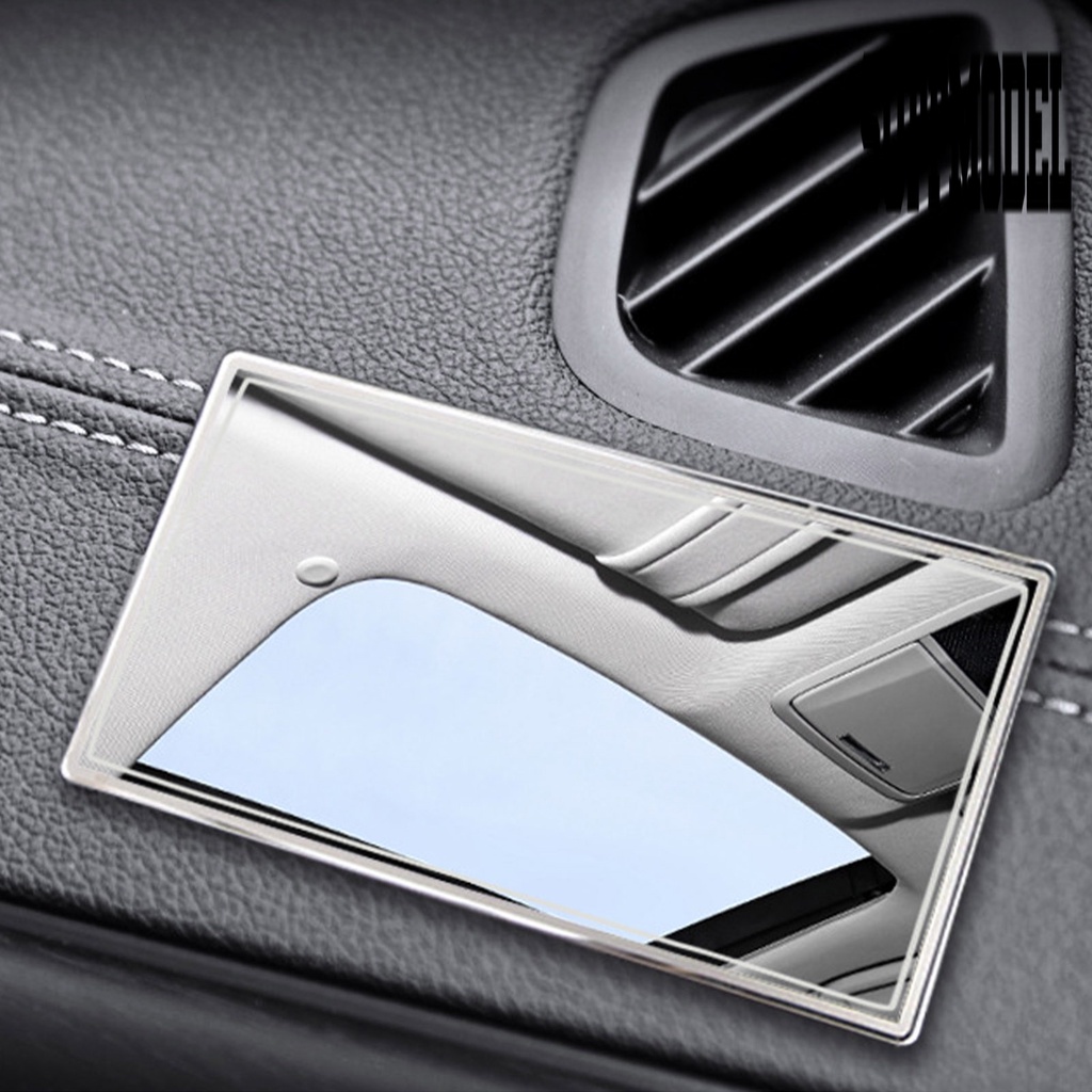 Cermin Makeup Mini Bahan Stainless Steel Untuk Sun Visor Mobil