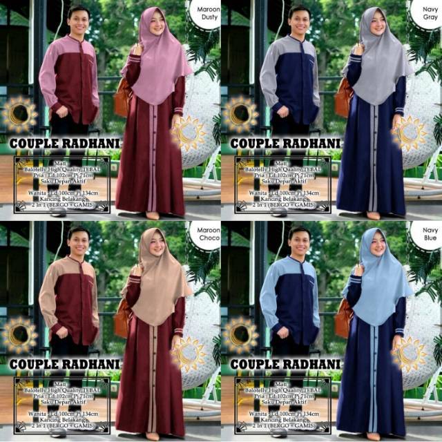 Baju couple busana muslim cewek cowok fashion maxi baju ...