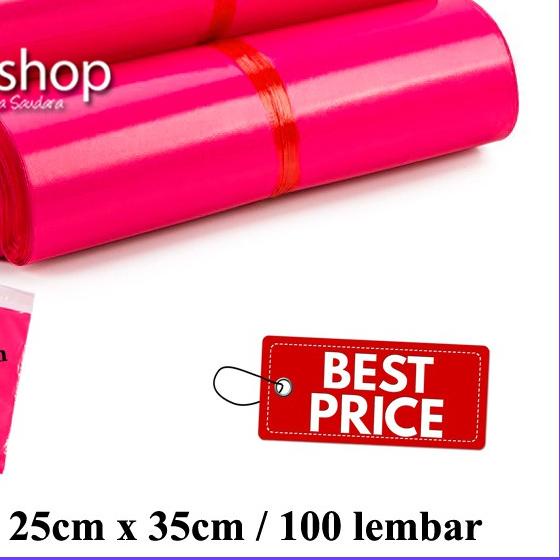 

☪ Polymailer GLOSSY Pink 25x35 (100pcs) / Plastik Packing Online 25x35cm ☈