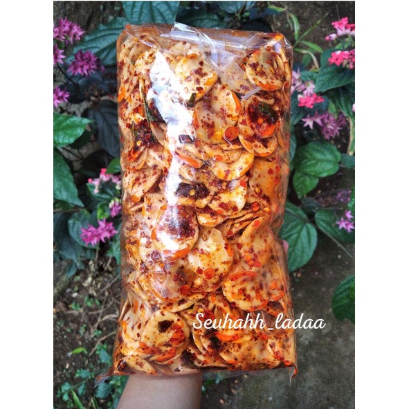 

krupuk putih bantat extra pedas daun jeruk 500 gram