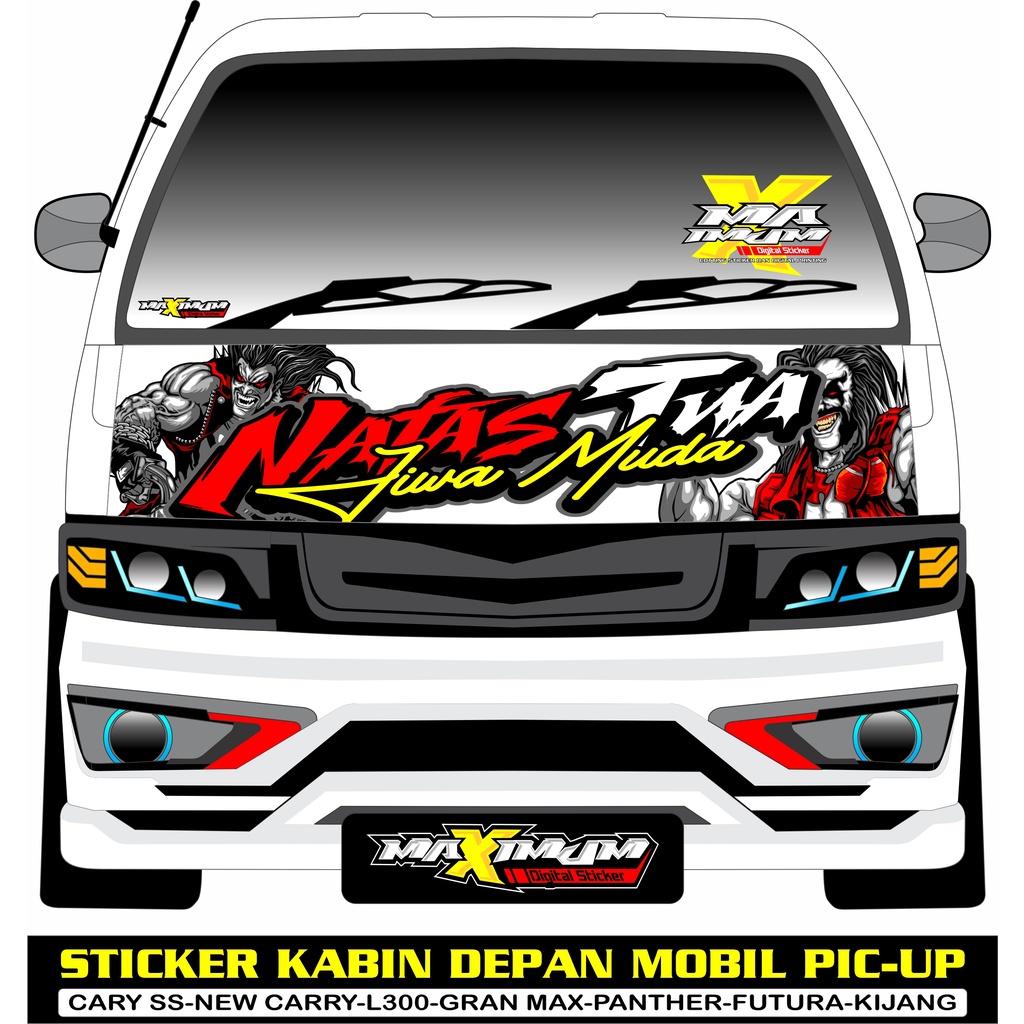 Sticker kabin Depan Mobil PIckup Grandmax / Sticker kabin depan Grandmax-Duniasticker-07