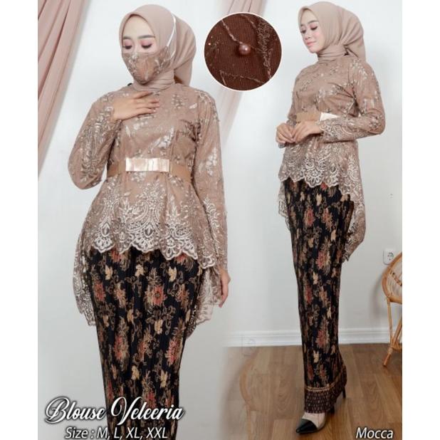 SET KEBAYA VALEERIA - PAKAIAN KEBAYA TERLARIS 2021 - KEBAYA WISUDAAN CANTIK - MODEL KEBAYA KEKINIAN