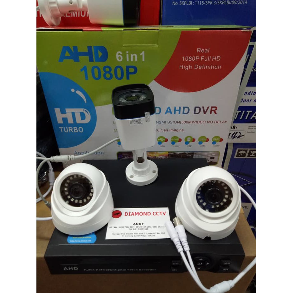 Paket cctv 4Ch Murah Bagus 1 3Mp   720p   3 Kamera Cloud online cctv