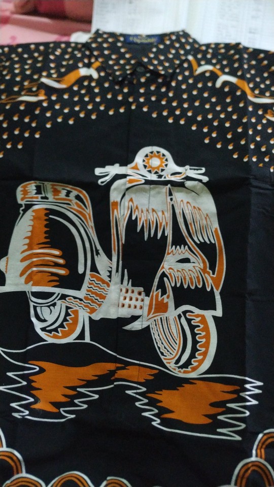 Batik Solo Kemeja Batik Pendek Vespa Asmara Batiksoloamanah 130.000