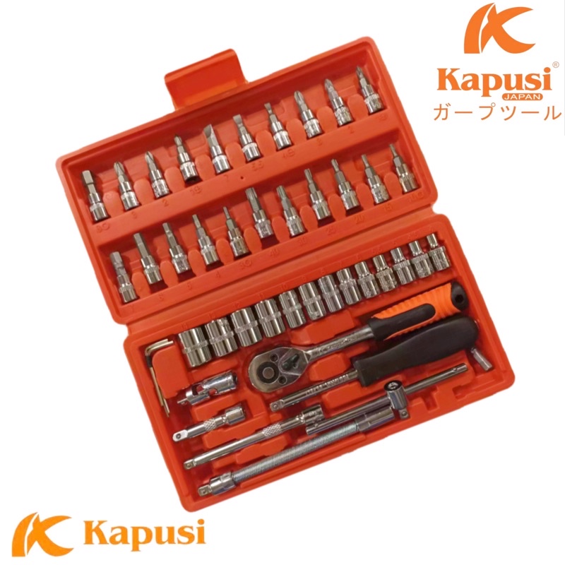 Kapusi Kunci Sock Sok Set 1/4 inch 46 Pcs K9819
