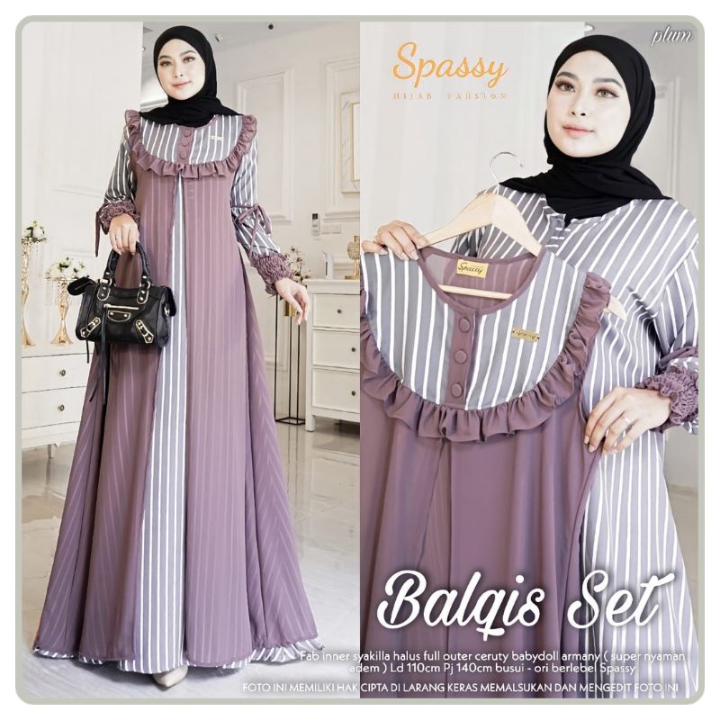 [OFFICIAL STORE] - BALQIS SET BY SPASSY ORIGINAL - GAMIS SPASSY TERBARU