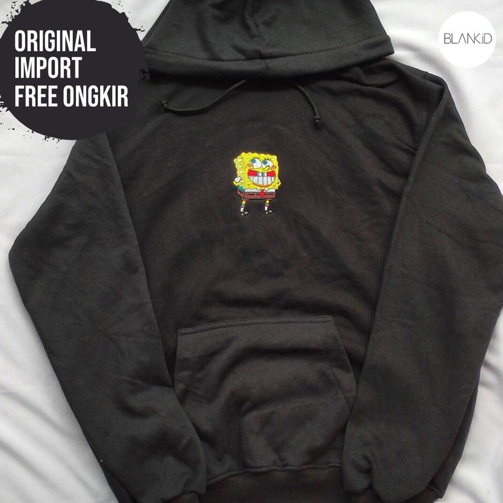 HOODIE HnM SPONGEBOB BLACK ORIGINAL - HOODIE HnM ORIGINAL - HOODIE H&M ORIGINAL - JAKET HnM ORI
