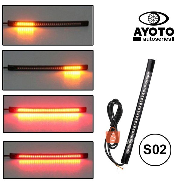 Lampu LED Strip 12 volt motor indikator Lampu Rem dan Sein Sen