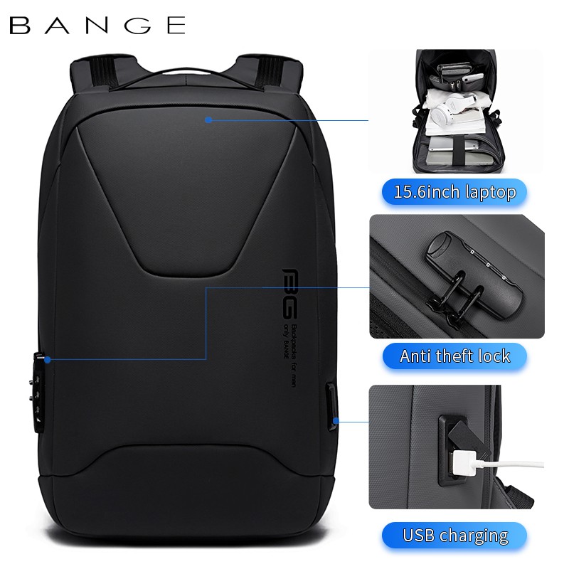 Bange Tas Ransel pria Tas Laptop Tas Kerja pria Backpack Pria 15.6 Inch BG22188