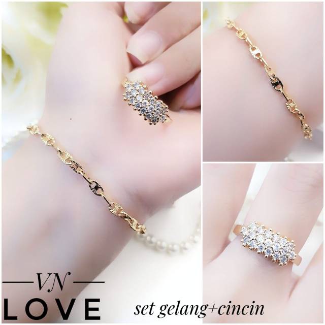 Xuping set perhiasan lapis emas 24k 2401h