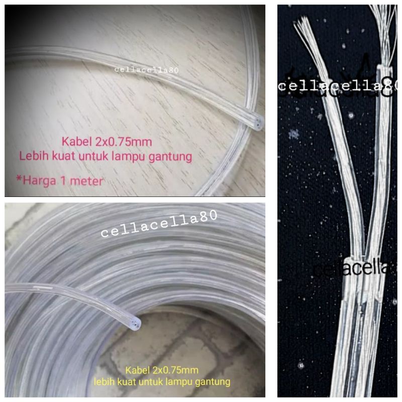 Kabel Lampu Hias Gantung Transparan