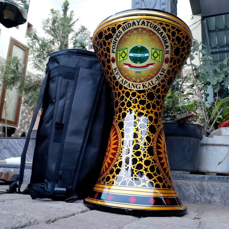 DARBUKA SOMBATI MOTIF 9INC FULSET  BISA REQUES LOGO MAJLIS