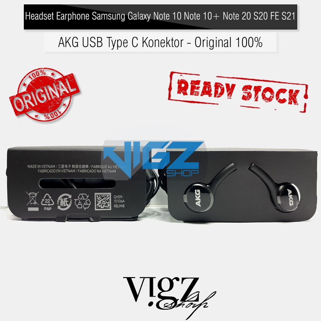 Headset Earphone Samsung Galaxy Note 10 Note 10+ S10 Lite A34 A54 Note20 S20 FE S21 S21+ S21 Ultra AKG USB Type C Original