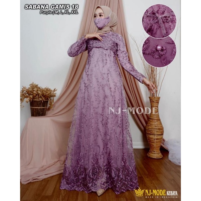 COD REALPICT GAMIS TULLE/GAMIS PURPLE/GAMIS PESTA MODERN