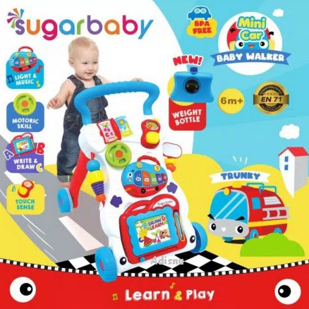 Sugar Baby Baby Walker Mini Car Seri Fred Trunky Vanny Tommie