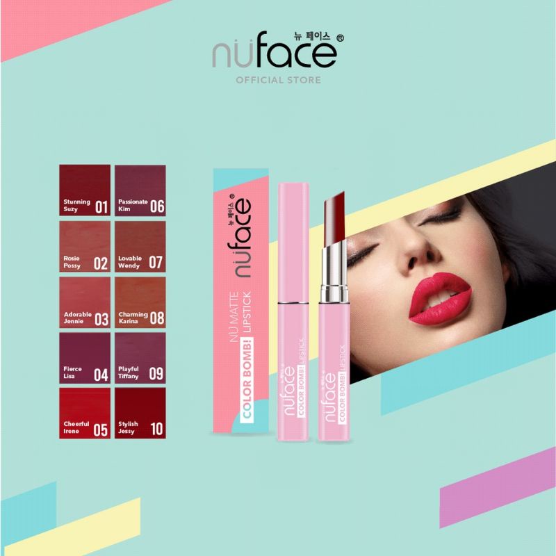 Nuface Lipstick Matte/Nuface NU Matte Color Bomb Lipstick