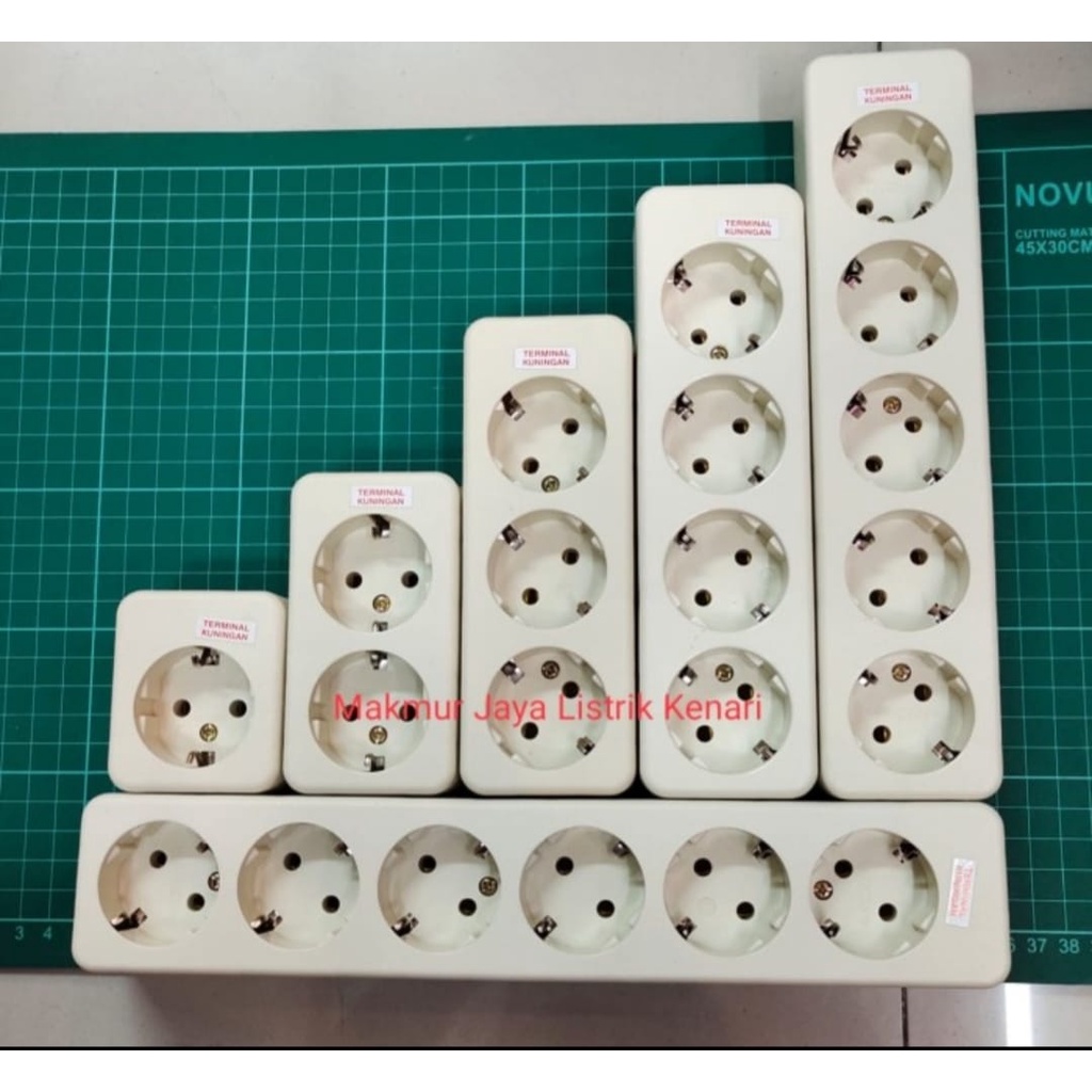 STOP KONTAK 5 LUBANG SC-725 Tanpa On OF/SOCKET GEPENG/SOCKET CAHAYA SNI