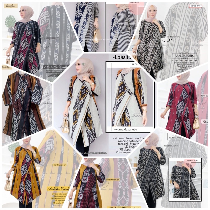 (READY) TERMURAH COD - LAKSITA TUNIK (ATASAN BATIK TENUN TROSO HANDMADE / TUNIK KEKINIAN / LONG TUNI