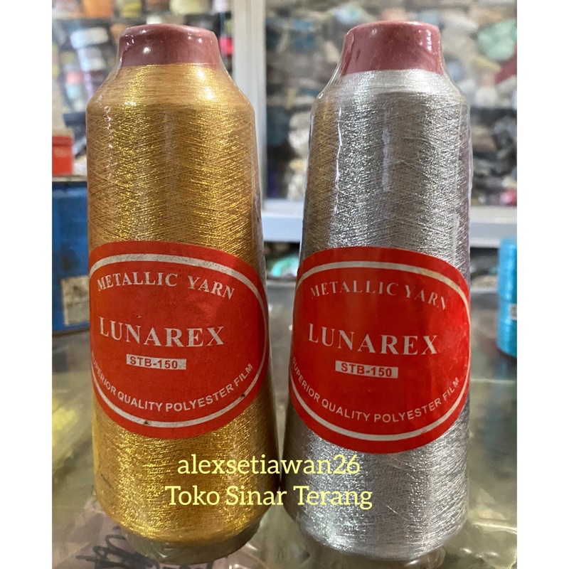 Benang Bordir Lunarex Metallic Yarn Silver Perak Emas
