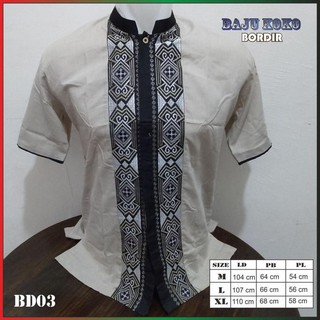 MUSLIM BAJU  KOKO  MUSLIM MOTIF BORDIR Shopee Indonesia