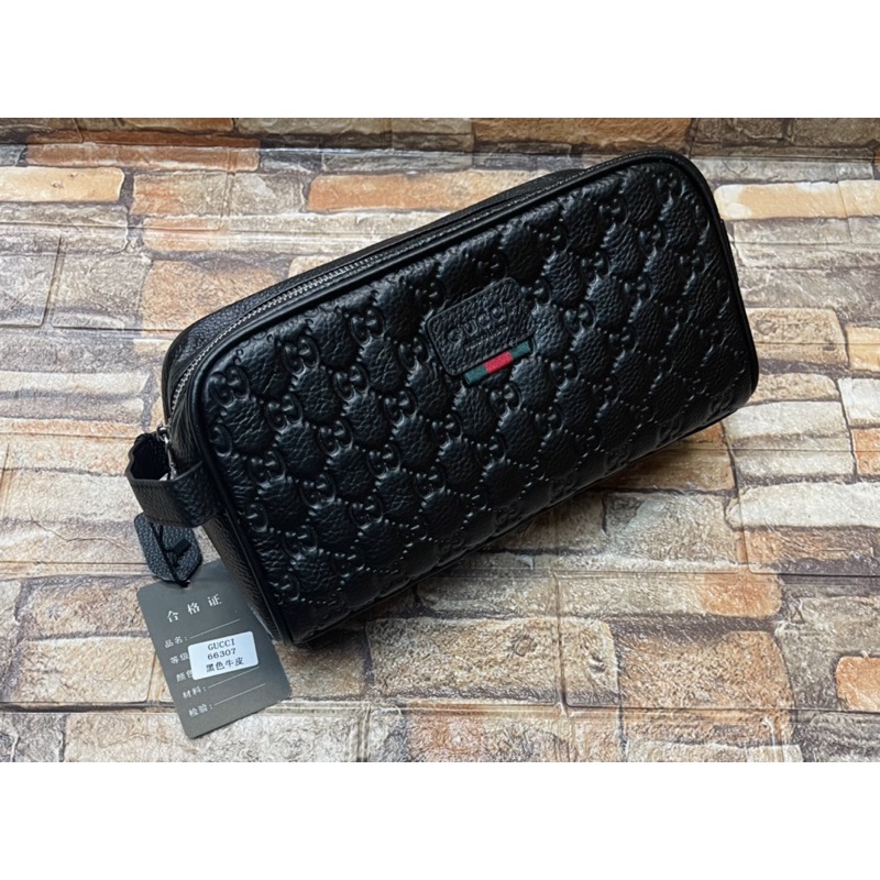 Pouch bag Gucci LEATHER Clutch Tas Tangan pria/wanita import