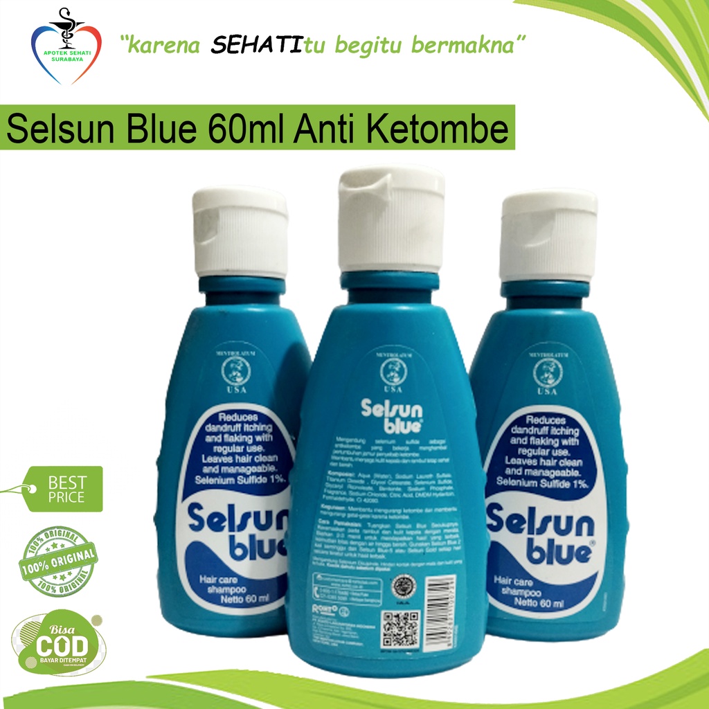 Selsun Blue 60ml Shampoo Anti Dandruff Ketombe