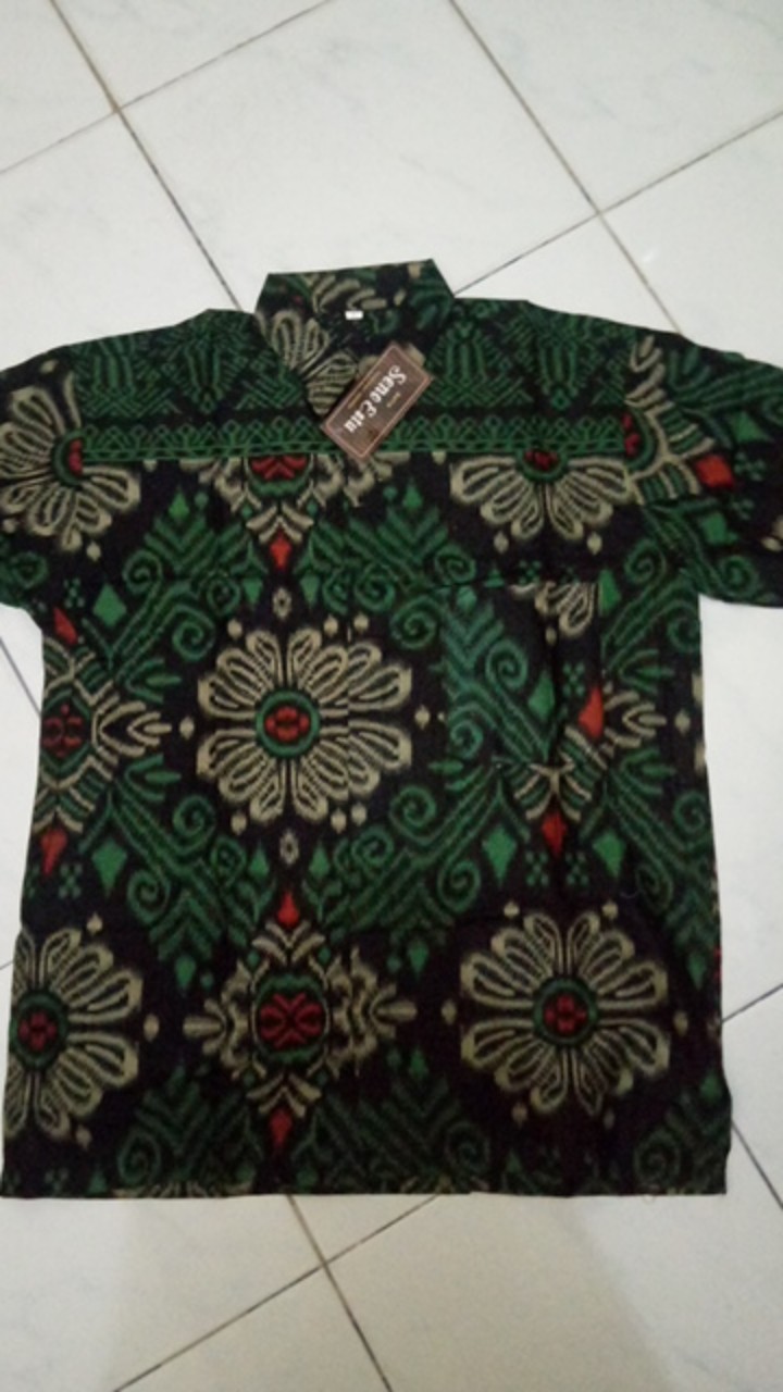 Size M L Xl Xxl Xxxl Bswart Batik Hrb026 Kenongo Hem Pendek Padi Pekalongan M L Xl Batik Seno Estu