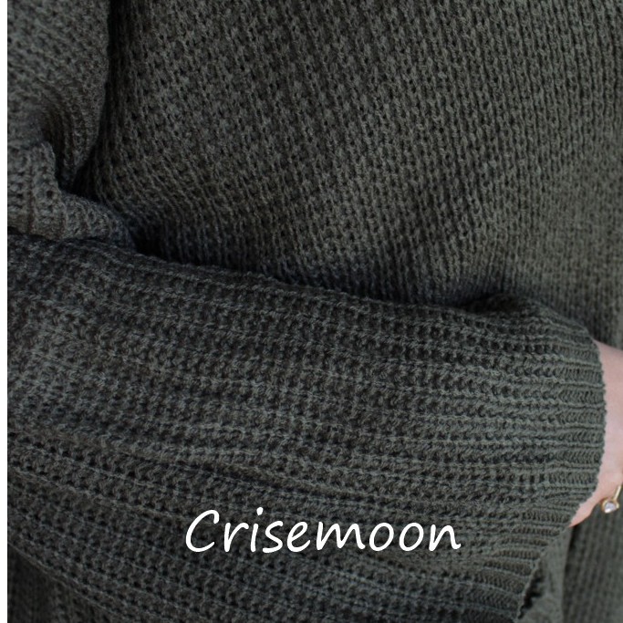 Cardigan Rajut Oversize PREMIUM Kardigan Rajut Jumbo TEBAL-ARMY