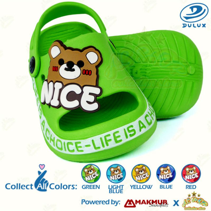 SANDAL BAIM ANAK UNISEX BERUANG NICE 1-3THN DULUX 383E