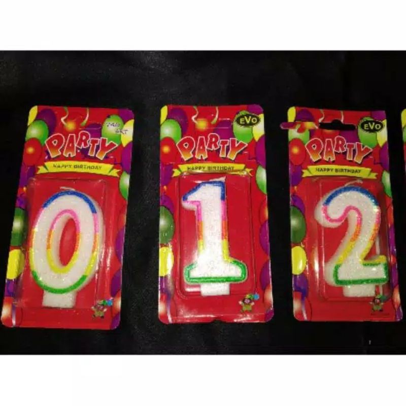 LILIN ULANG TAHUN PELANGI GLITTER