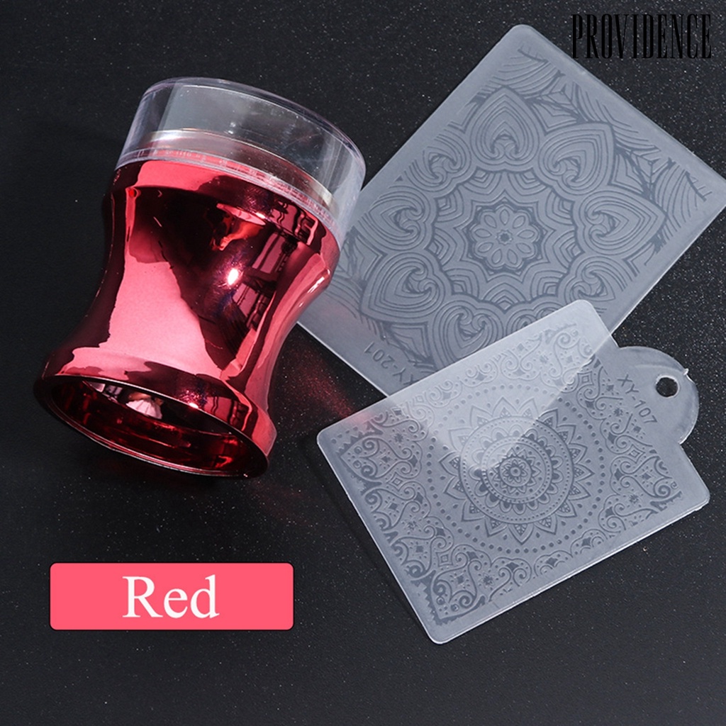 Providence Metal Solid Color Handle Transparent Silicone Head Manicure Nail Art Stamper