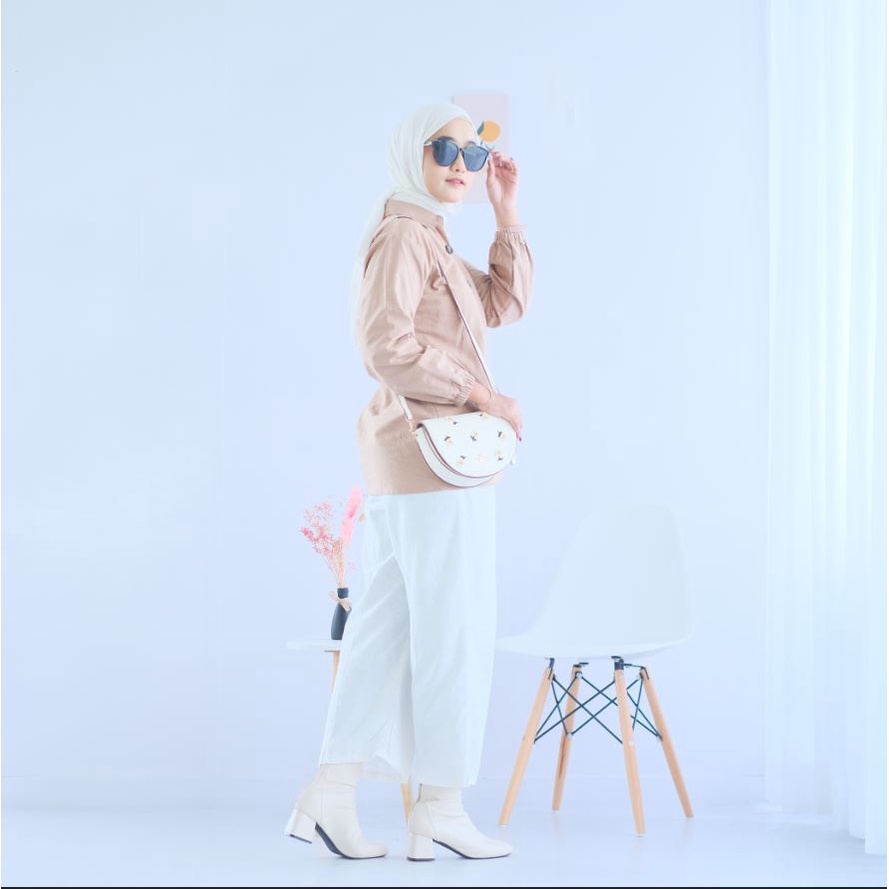 (MSB) KEMEJA ASHA OVERSIZE BLOUSE ATASAN WANITA OVERSIZE RAMI LINEN