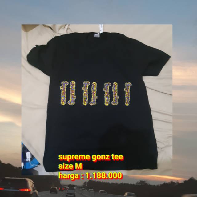 Kaos supreme gonz tee logo original