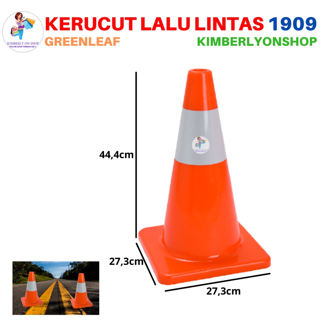 Safety Traffic Cone / Kerucut Lalu Lintas Papan Peringatan 1909 Green Leaf