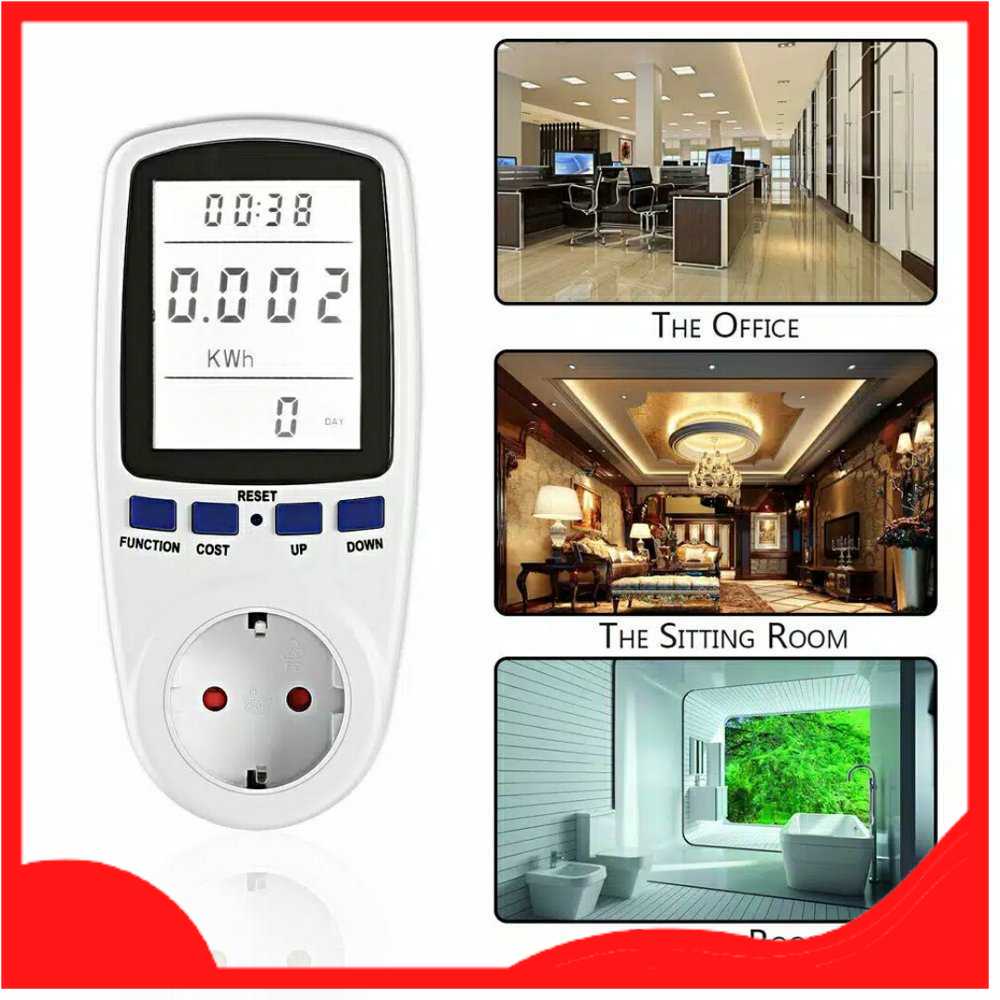 

Taffware kWh Meter Pengukur Biaya Lisrik Rumah Multifungsi - KWE-PM01