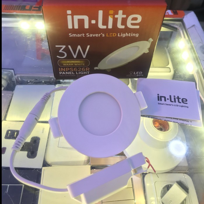 TERMURAH LAMPU DOWNLIGHT LED INLITE 3W 3 WATT KUNING